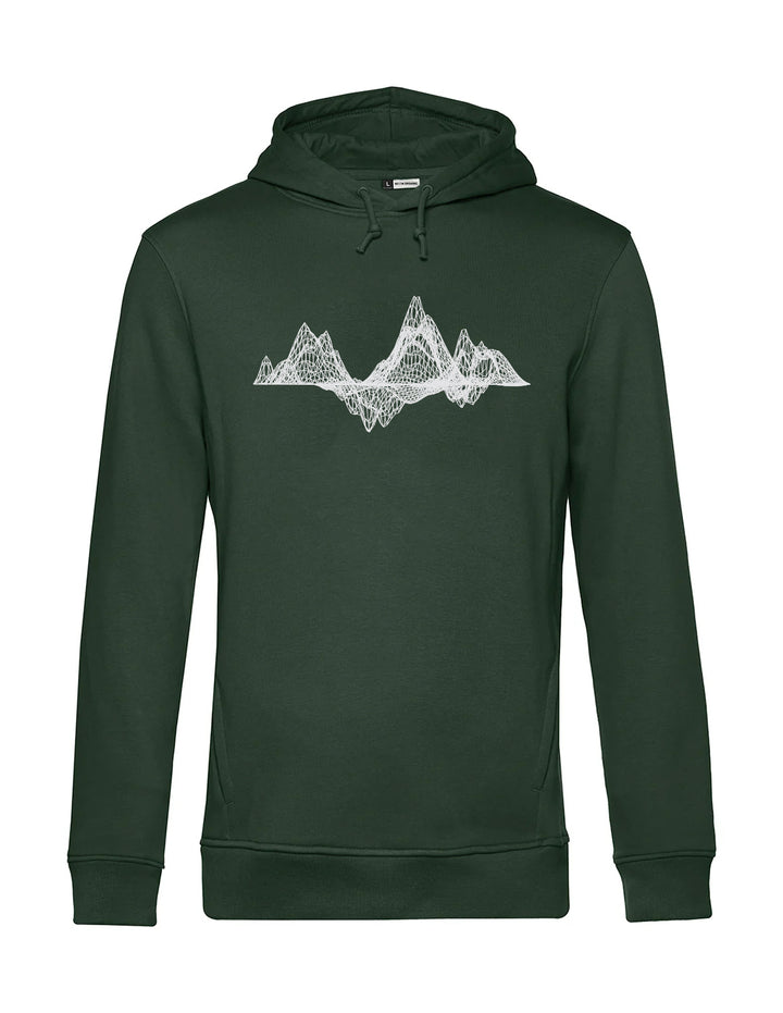 Herren Hoodie - Mountain Wireframe