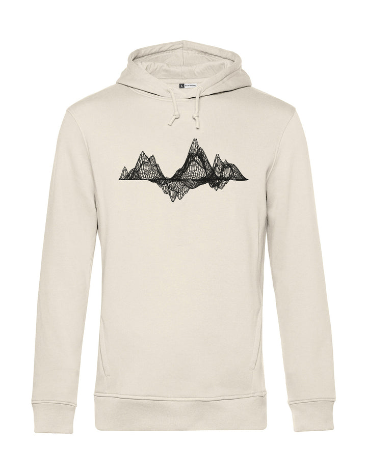 Herren Hoodie - Mountain Wireframe