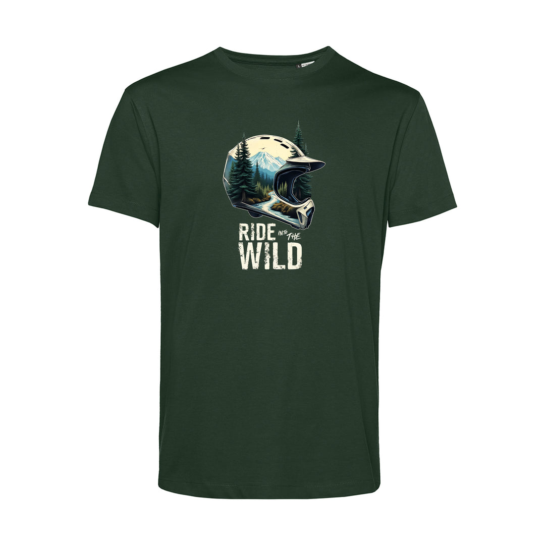 mountainbike t shirt herren Light Basic Herren T-Shirt - Mountainbike, MTB Downhill, BMX Rad - Ride Into The Wild