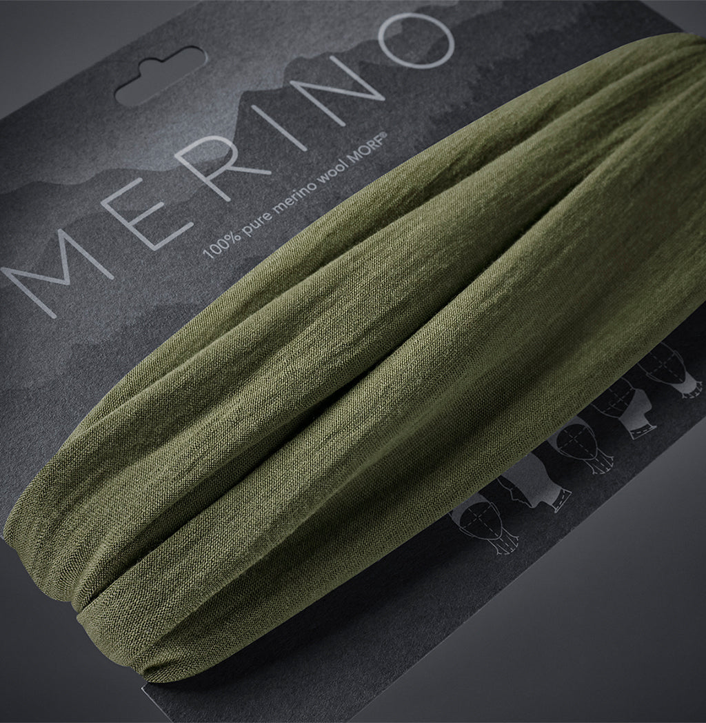 Merino Multifunktionstuch Schlauchtuch - 100% Merinowolle - KLETTERHELDEN-Logo