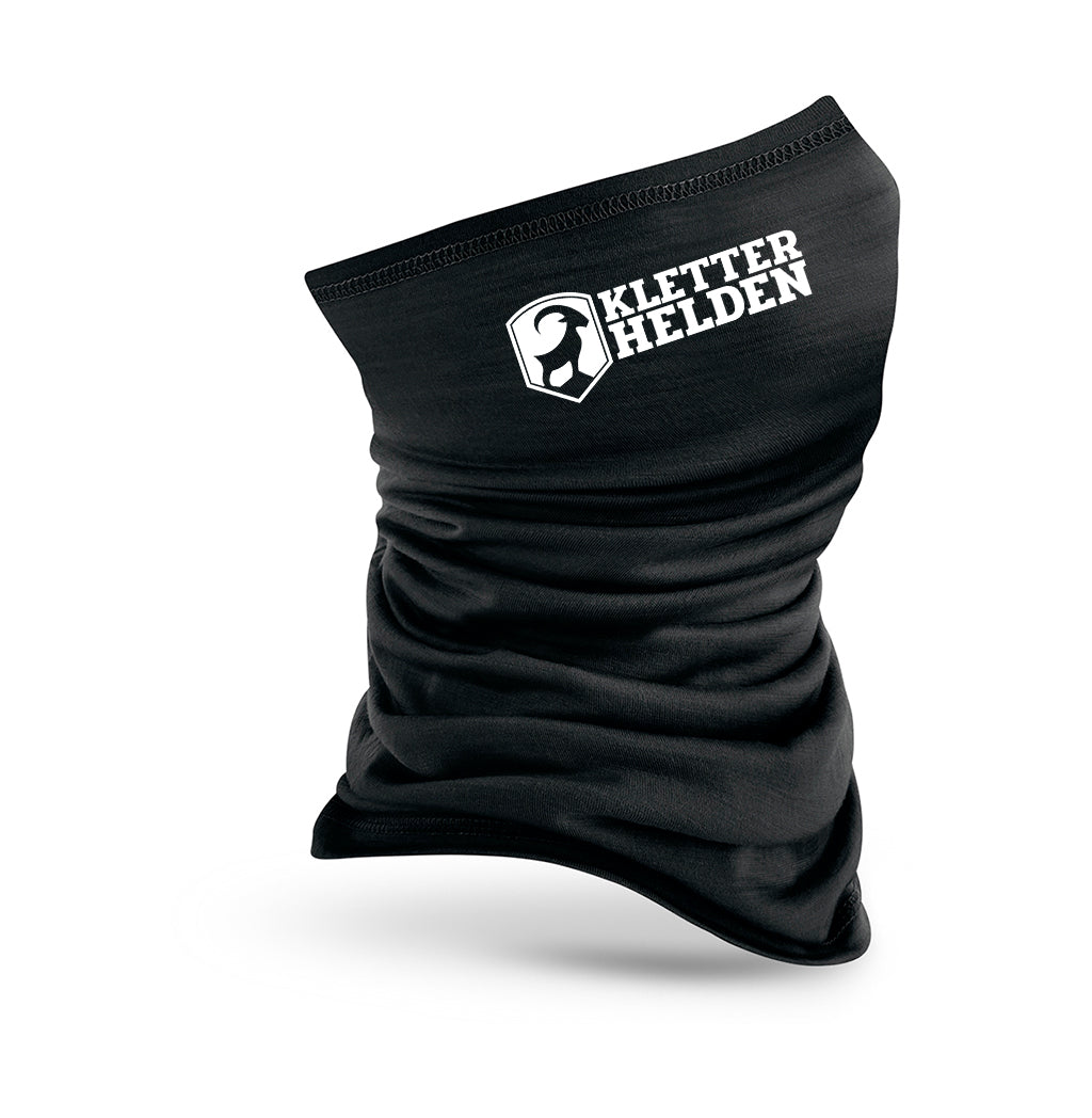 Merino Multifunktionstuch Schlauchtuch - 100% Merinowolle - KLETTERHELDEN-Logo