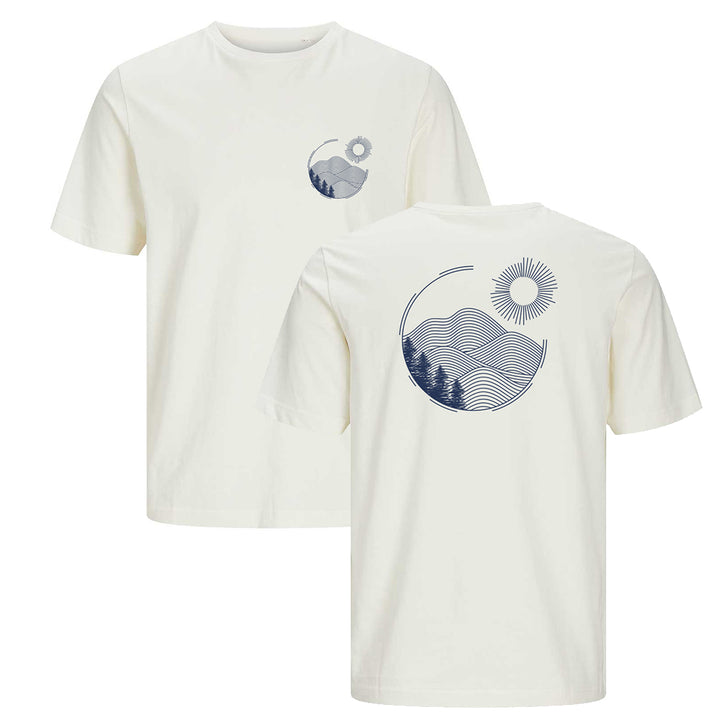 ComfortCore Premium Herren Shirt - Bergsilhouette mit Sonne