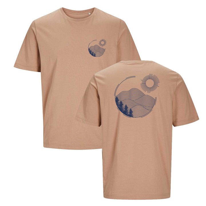 ComfortCore Premium Herren Shirt - Bergsilhouette mit Sonne