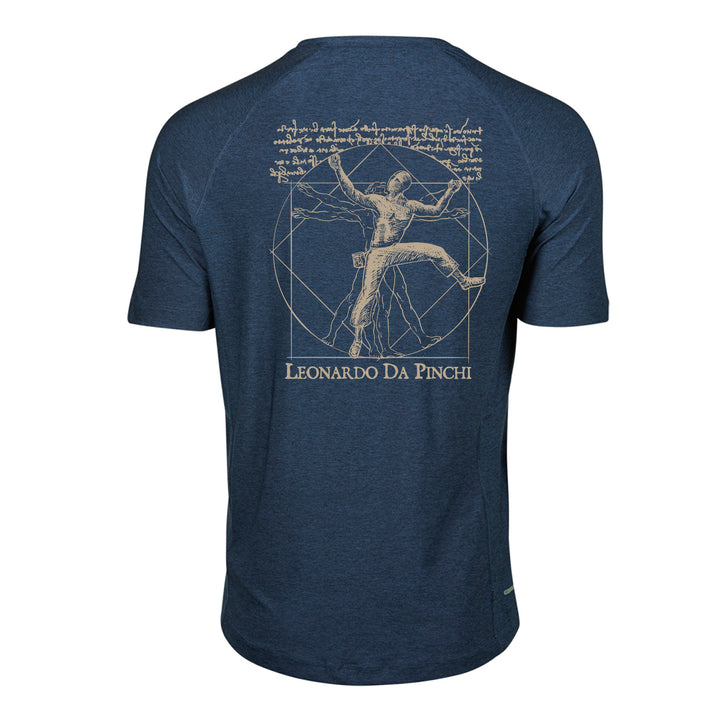 CoolDry Performance Herren Shirt - Leonardo Da Pinchi Vitruvian Climber