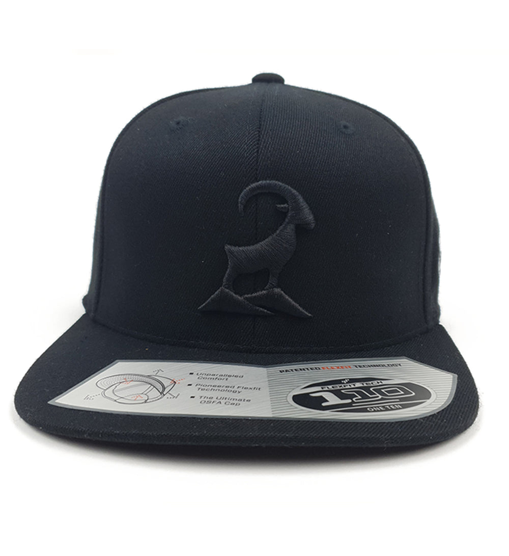 Steinbock Logo (Black) - Premium Snapback Cap mit 3D-Stick